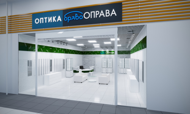 Дизайн интерьера салона оптики в Череповце