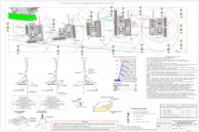 Производство работ по забивке свай