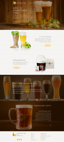 Первая страница блога о крафтовом пиве.