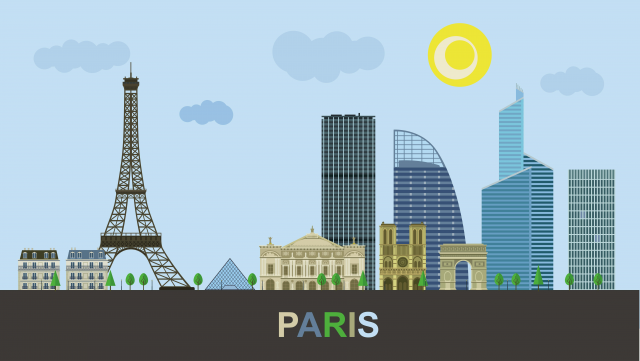 Иллюстрация по теме "Пейзажи Парижа"