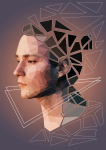 Портрет в стиле LowPoly