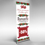 Баннер на ролл-стойке, магазин женской одежды Romantic