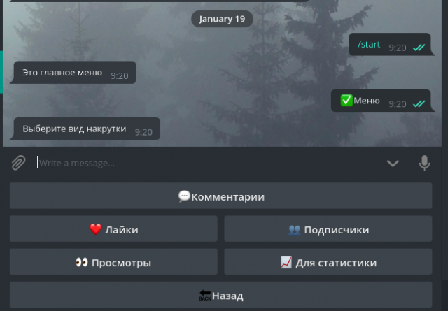 Телеграм-Бот для поднятия статистики в Инстаграме