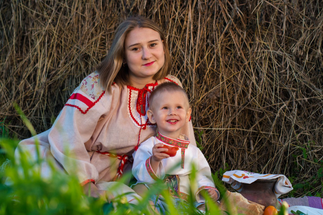 На покосе