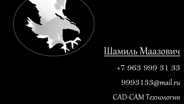 простой дизайн визитки и обтравка орла, изменение его цвета