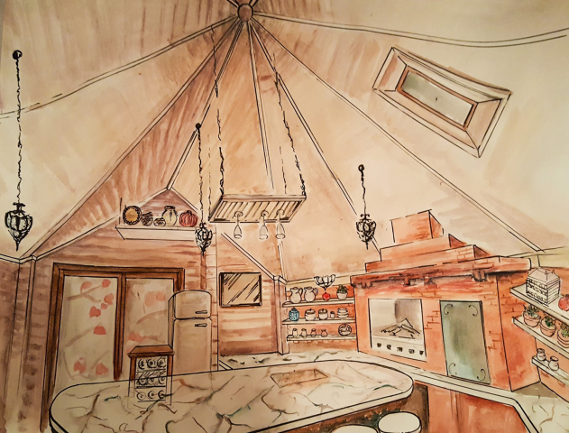 Скетч интерьера