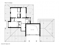 проектная графика котеджа в Романково