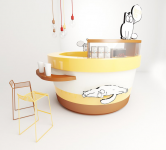 Дизайн островка кофе на вынос "Бодрый кот" г. С-Петербург