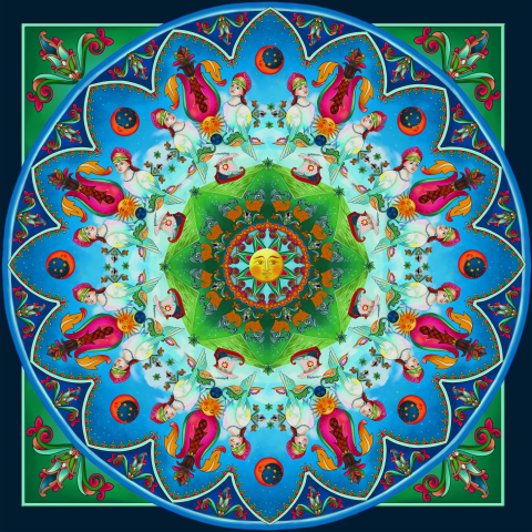 Платок по мотивам русских народных сказок