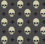 pattern of skulls and crosses