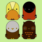 illustration of various birds