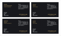 Визитки Kitchen Club