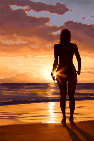 Girl on beach