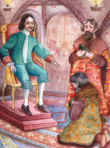 Петр 1 приказывает боярам брить бороды