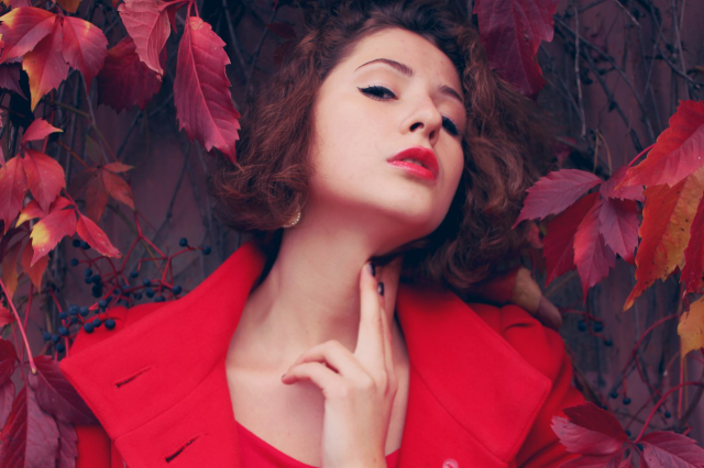 Lady in red