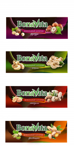 Дизайн линейки батончиков BONAVITA для ООО"Диадар"