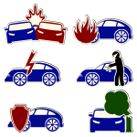 Набор иконок страхования авто