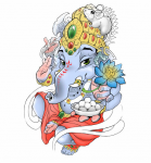 Эскиз "Ганапати" для татуировки