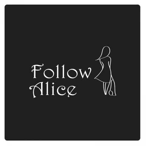 Логотип туристической компании "Follow Alice"