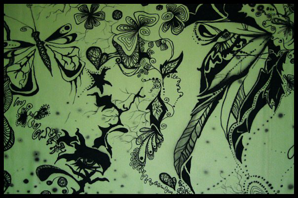 Аэрография по ткани ''Ядовитый плющ''