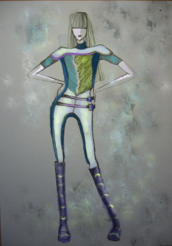Эскиз одежды к коллекции ''Aquarius''