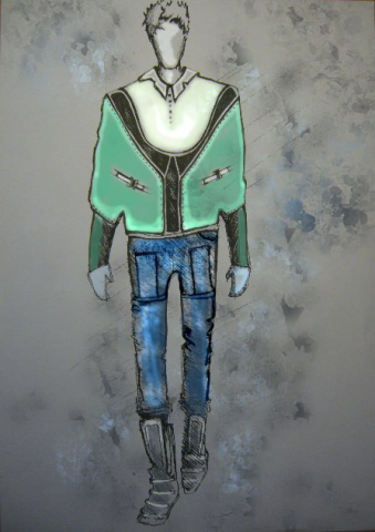 Эскиз одежды к коллекции ''Aquarius''