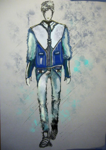 Эскиз к колекции одежды 'Aquarius'''