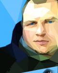 портрет в стиле low-poly