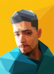 портрет в стиле low-poly