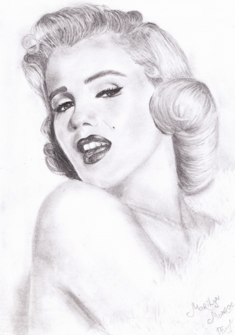 Портрет карандашом Marilyn Monroe