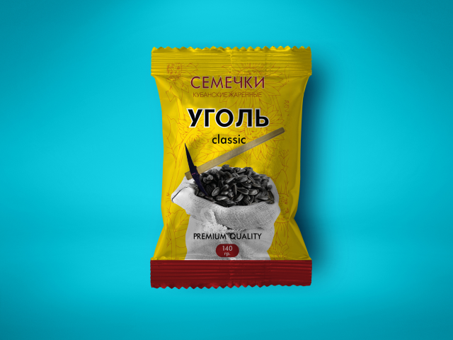 Упаковка для семечек "уголь"