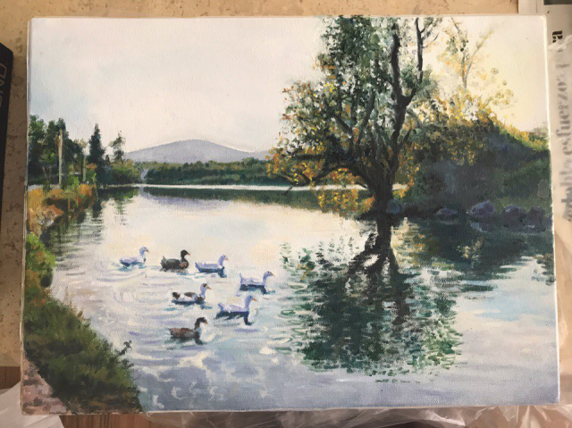 Пейзаж маслом на заказ.