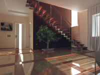 Интерьер холла хайтек