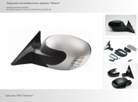 Наружное автомобильное зеркало "Волна"