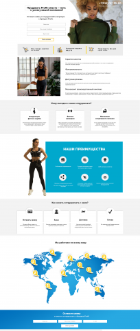 Раздел интернет магазина (Landing page)
