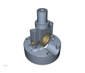 3D модель вырубного штампа корпуса водосчётчика