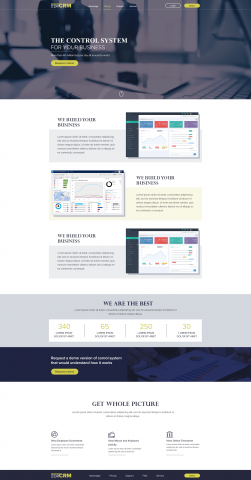 Лэндинг-Пэйдж для CRM компании