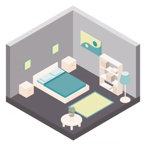 Isometric living room