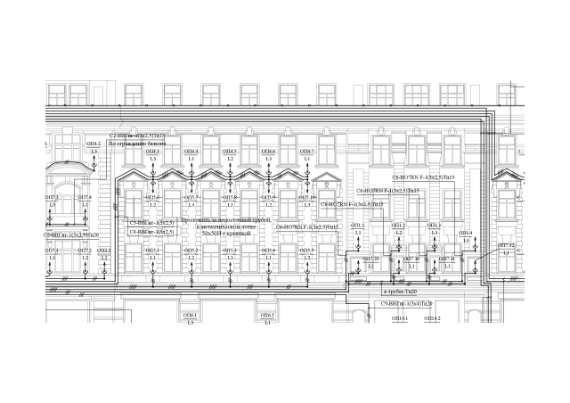Освещение фасада