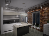 Кухня в стиле лофт
