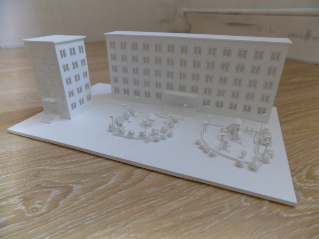 макет внутридворовой территории