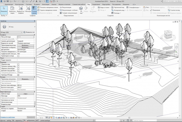 Охотничий домик в лесу