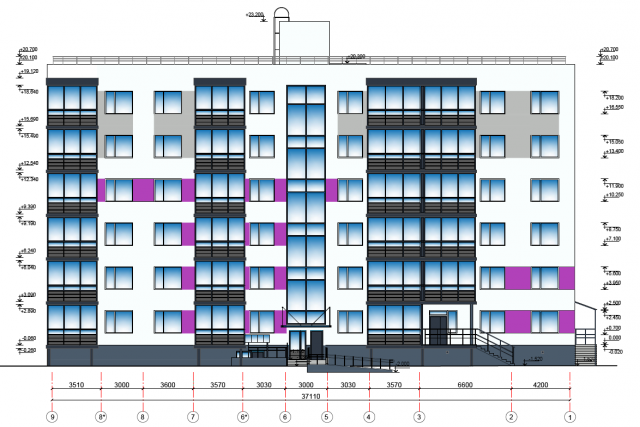 2x010-Проект 6 этажного жилого дома 17.03x37.11 3500м.кв.