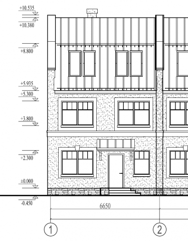 2x007-Проект блокированного 3 этажного жилого дома 12.6x66.74 21