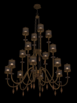 Fine Art Lamps 571540, Byzance Candle 3 Tier Chandelier Lighting