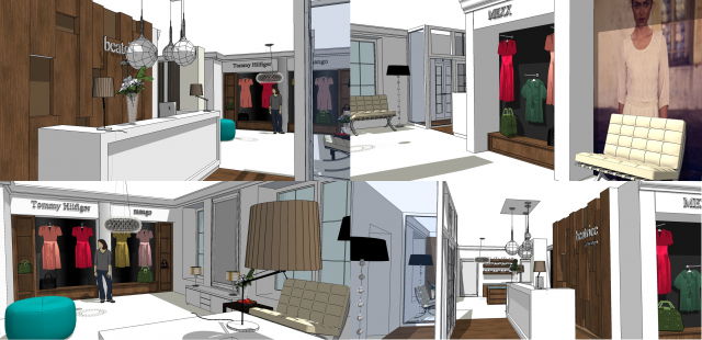 магазин одежды (SketchUP)