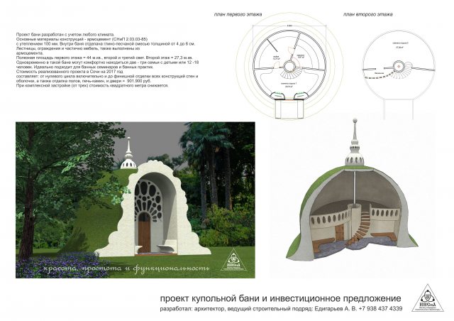 баня с зеленой кровлей
