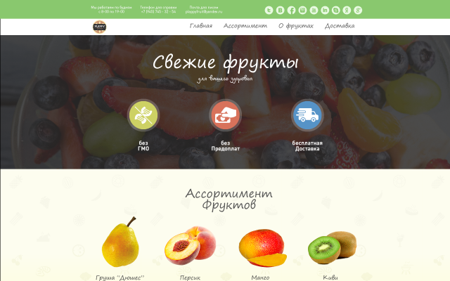 Макет сайта Plappy