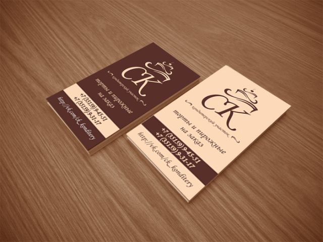 Визитки для кондитерской