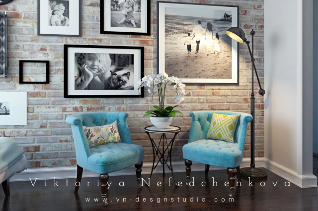 Дизайн и визуализация спальни для молодой семьи